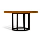 Τραπέζι σαλονιού Granvin καρυδί μασιφ ξύλο μεταλλικό πλαίσιο 74x45εκ ed10201 - Image 3