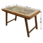 Τραπεζαρία Nordkisa καρυδί 100x50x45εκ ed10207 - Image 2