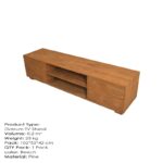 Έπιπλο τηλεόρασης Elma oak 100x40x50cm ed10210 - Image 5