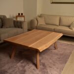 Τραπέζι σαλονιού Tata καρυδί μασίφ ξύλο 120x70x45εκ ed10213