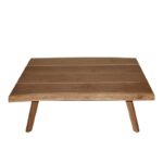 Τραπέζι σαλονιού Tata καρυδί μασίφ ξύλο 120x70x45εκ ed10213 - Image 2