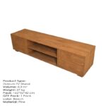 Έπιπλο τηλεόρασης Elma oak 160x40x50cm ed10217 - Image 5