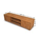 Έπιπλο τηλεόρασης Elma oak 160x40x50cm ed10217 - Image 2