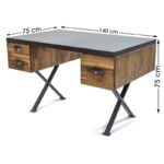 Γραφείο Pittori ξύλο 140x75x75cm ed10220 - Image 2