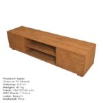 Έπιπλο τηλεόρασης Elma oak 180x40x50cm ed10223 - Image 5