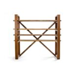 Βιβλιοθήκη Wangata καφέ μαόνι 140x30x130εκ ed10226