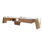 Έπιπλο τηλεόρασης Pomy ξύλο 220x30x33cm ed10231 - Image 4