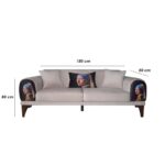 Καναπές τριθέσιος Vecchi 230x80x80cm ξύλινος ed10246 - Image 2