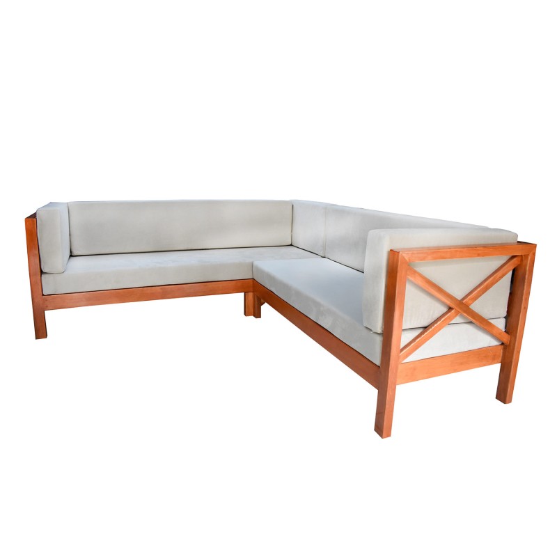 10248_0-800x800 Γωνιακός καναπές Tambo λευκό 215x68x70cm ed10248 - Image 1