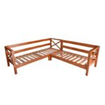 Γωνιακός καναπές Tambo λευκό 215x68x70cm ed10248 - Image 3