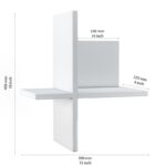 Ράφι τοίχου Brick άσπρη μελαμίνη 39x22x45cm ed10262 - Image 3