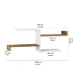 Ράφι τοίχου Derosso καρυδί μελαμίνη 105x22x40cm ed10264 - Image 3