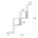 Ράφι τοίχου Carotti άσπρη μελαμίνη 80x22x95cm ed10265 - Image 3