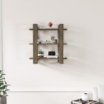 Ραφιέρα Duomo καρυδί μελαμίνη 70x22x72εκ ed10266