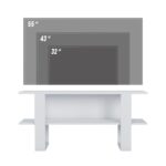 Έπιπλο τηλεόρασης Cornellia λευκη Μοριοσανίδα με επικάλυψη μελαμίνης 120x55x35cm ed10267 - Image 4