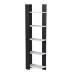 Βιβλιοθήκη Reeta μαύρο μελαμίνη 45x25 6x160εκ ed10269 - Image 3
