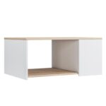 Τραπέζι σαλονιού Rome δρυς άσπρο μελαμίνη 90x60x40εκ ed10271 - Image 5