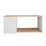 Τραπέζι σαλονιού Rome δρυς άσπρο μελαμίνη 90x60x40εκ ed10271 - Image 4