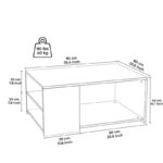 Τραπέζι σαλονιού Rome δρυς άσπρο μελαμίνη 90x60x40εκ ed10271 - Image 2