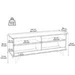 Έπιπλο τηλεόρασης Parker 140x38x43cm μελαμίνη ed10274 - Image 3