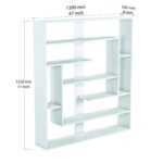 Βιβλιοθήκη Sebastian άσπρο μελαμίνη 120x22x132εκ ed10276 - Image 2