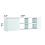 Έπιπλο τηλεόρασης Rome λευκό 150x35x45cm ed10277 - Image 3