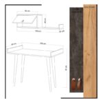 Γραφείο Esem 100x60x81cm μελαμίνη ed10281 - Image 2