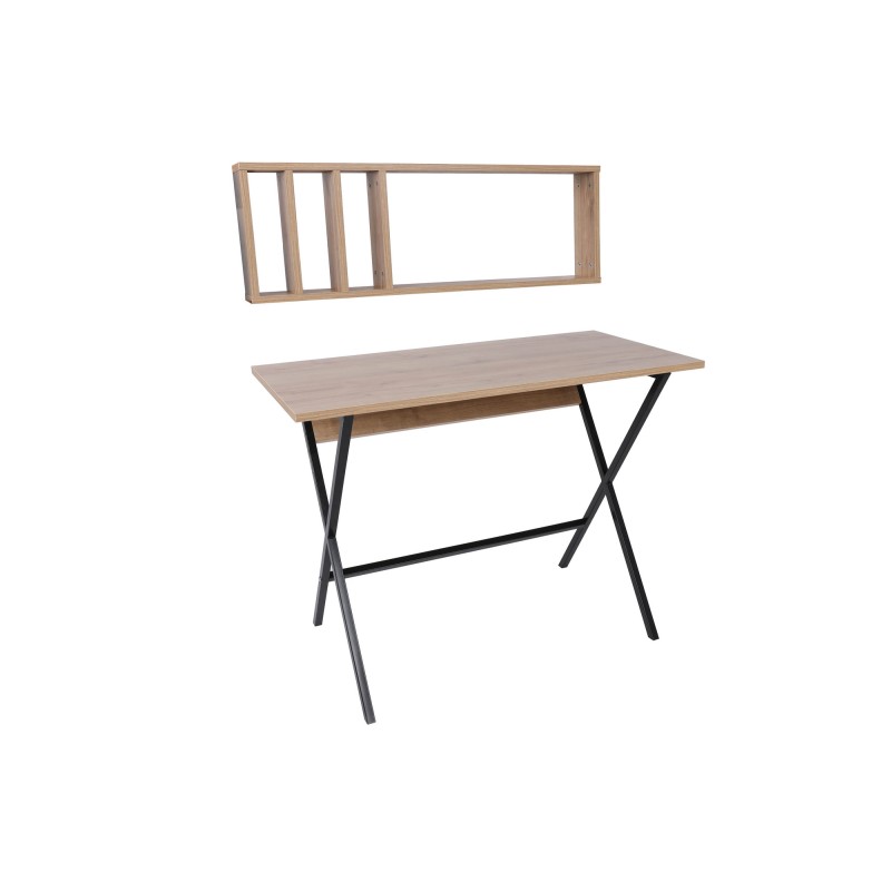 10292_0-800x800 Γραφείο Lezione 100x74x50cm oak μαύρο ed10292 - Image 1