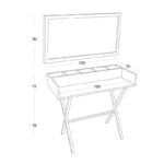 Κονσόλα Athina 100x91x50cm μελαμίνη ed10306 - Image 2