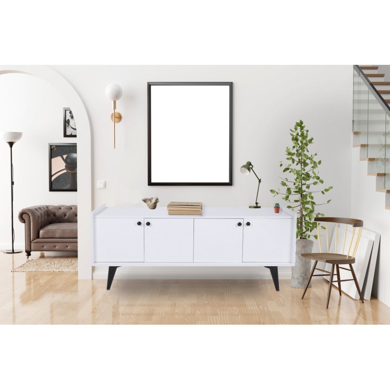 10308_0-800x800 Έπιπλο tv Lugano άσπρο 150x40x62cm ed10308 - Image 1