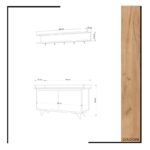 Έπιπλο εισόδου Arasso δρυς άσπρο μελαμίνη 90x35x60εκ ed1030 - Image 2