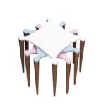 Set τραπέζια σαλονιού Tremo 3τεμ 50x52cm μελαμίνη ed10311 - Image 3