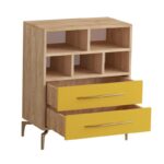 Ντουλάπι Alba δρυς κίτρινο μελαμίνη 70x40x85 6εκ ed10317 - Image 3