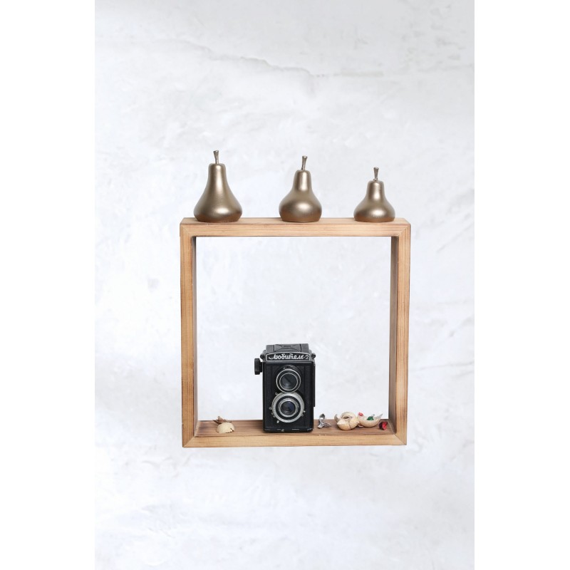 10323_0-800x800 Ραφιέρα τοίχου ξύλινη oak Ares 33x33cm ed10323 - Image 1