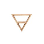 Ραφιέρα τοίχου ξύλινη oak Ares 39x34cm ed10325 - Image 3