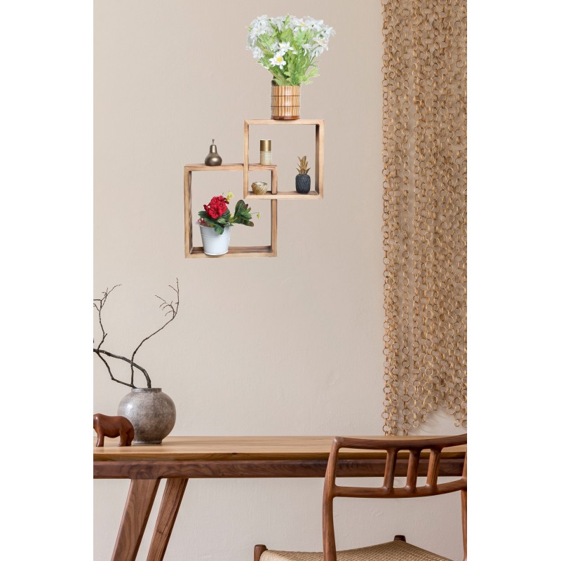 10329_0-800x800 Ραφιέρα τοίχου ξύλινη oak Ares 50x50cm ed10329 - Image 1