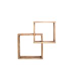 Ραφιέρα τοίχου ξύλινη oak Ares 50x50cm ed10329 - Image 3