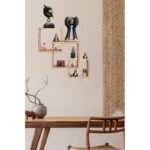 Ραφιέρα τοίχου ξύλινη oak Ares 71x71cm ed10330