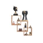 Ραφιέρα τοίχου ξύλινη oak Ares 71x71cm ed10330 - Image 3