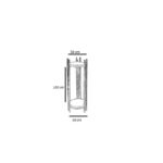 Βοηθητικό τραπέζι Ζin 30x100cm ξύλο και μέταλλο ed10342 - Image 2