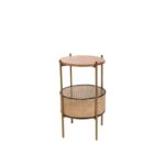 Βοηθητικό τραπέζι Ζin 40x70cm ξύλο και μέταλλο ed10345 - Image 3