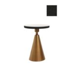 Βοηθητικό μεταλλικό τραπεζάκι Corti χρυσό μαύρο χρώμα 42x55cm ed10346 - Image 3
