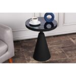 Βοηθητικό μεταλλικό τραπεζάκι Corti μαύρο χρώμα 42x55cm ed10347 - Image 4