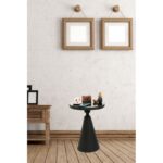 Βοηθητικό μεταλλικό τραπεζάκι Corti μαύρο χρώμα 42x55cm ed10347 - Image 3