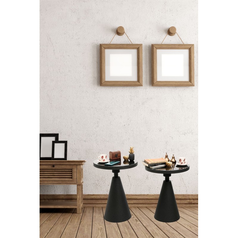 10365_0-800x800 Σετ μεταλλικά τραπεζάκια Corti μαύρο χρώμα 42x55cm ed10365 - Image 1