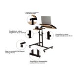 Βοηθητικό τραπέζι σαλονιού τραπέζι laptop Glen Atlantic 37x40x87cm ed1037 - Image 2