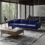 Καναπές τετραθέσιος Jade μπλε 270x94x82cm ed10396