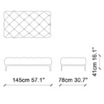 Σκαμπώ Fashion Rose ύφασμα nubuck 130x78x41cm ed10410 - Image 2