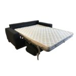 Καναπές κρεβάτι τριθέσιος Kansas μαύρο 200x98x98cm ed10420 - Image 3