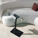 Τραπεζάκι σαλονιού Vale μαύρο μέταλλο γυαλί 70x40x75cm ed10448